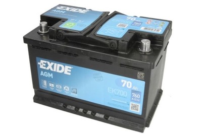 АККУМУЛЯТОР EXIDE 12V 70AH/760A START&STOP P+