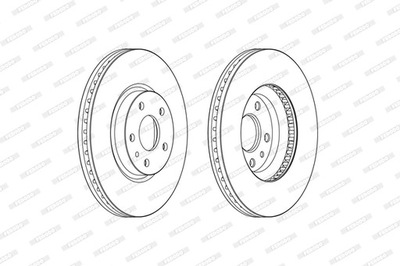 КОМПЛЕКТ ТОРМОЗНОЙ ДИСК ТОРМОЗНЫХ FERODO DDF2337C