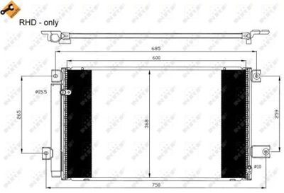 NRF 35629 КОНДЕНСАТОР, КОНДИЦІОНЕР