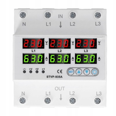 ADJUSTABLE VOLTAGE CURRENT PROTECTOR 3-FAZOWY  