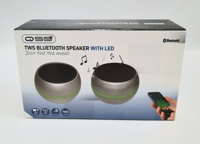 ZESTAW 2 GŁOŚNIKÓW QSS TWS BLUETOOTH SPEAKER LED