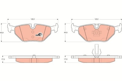 КОЛОДКИ ГАЛЬМІВНІ - КОМПЛЕКТ COTEC GDB1344