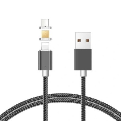 Kabel USB magnetyczny 3w1 Micro USB / Lightning / Type C 1m LB0114 LIBOX