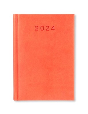Kalendarz książkowy dzienny A6 2024 Pomarańcz TURY