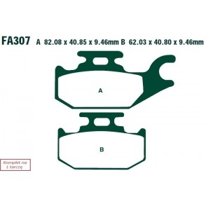 ZAPATAS DE FRENADO MOTO CAN AM COMMANDER MAX 1000 - XT/DPS (14) EBCFA307TT  