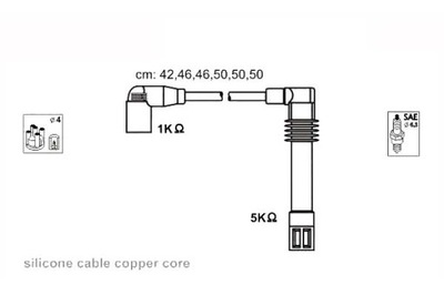 ПРОВОДИ ЗАПАЛЕННЯ КОМПЛЕКТ. AUDI VW JANMOR
