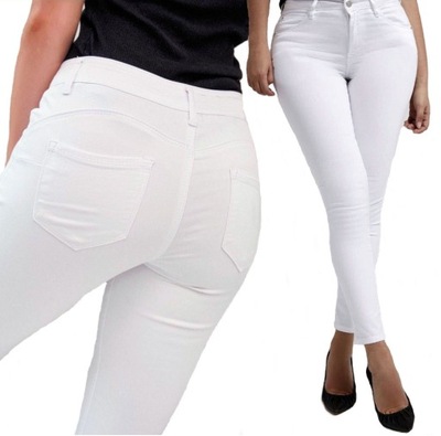Spodnie Push-Up M'SARA białe damskie S8999-12 r. 30