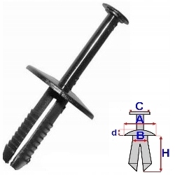 КЛИПСА ШТИФТ ДЮБЕЛЬ BMW 3 5 OPEL ASTRA C10005