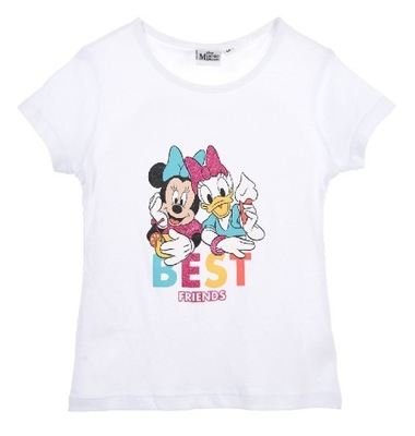 Dziewczęca koszulka Disney Myszka Minnie biała 98