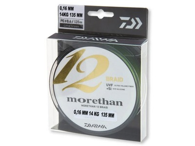 PLECIONKA DAIWA MORETHAN 12 BRAID 0,16mm 135 m