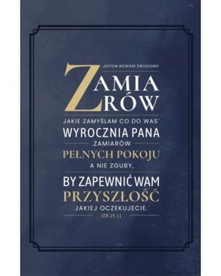 Kartka składana - Jestem bowiem świadomy zamiarów