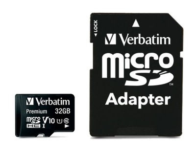 Verbatim Premium microSDHC 32GB UHS-I V10 U1 + SD adaptér