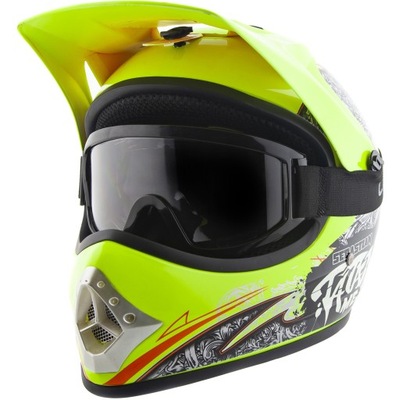 SET HELMET CROSS DZIECIECY XS+GOGLE NA CROSS QUAD ENDURO BMX  