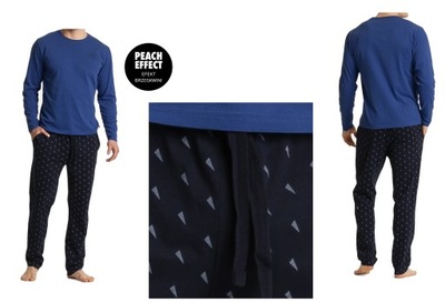 Atlantic piżama męska NMP-361 długi rękaw spodnie długie XXL
