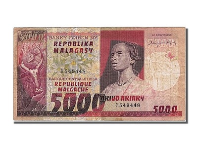 Banknot, Madagascar, 5000 Francs = 1000 Ariary, 19
