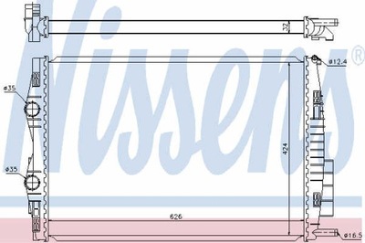 RADIATOR WATER NISSENS 637633 - milautoparts-fr.ukrlive.com