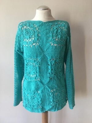 Ażurowa bluzka bez pleców HANDMADE roz. S