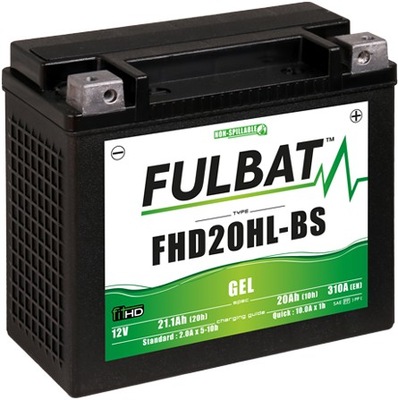 FULBAT YTX20HL-BS FTX20HL-BS GEL 12V 18.9AH 310A ГЕЛЕВИЙ YUASA VARTA EXIDE