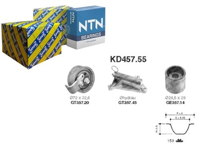 Snr грм kpl. ремінь + ролик audi a4, a6, cabr фото №1