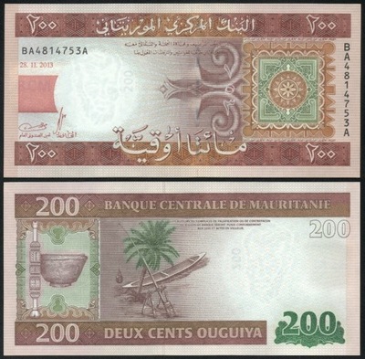 $ Mauretania 200 OUGUIYA P-17 UNC 2013