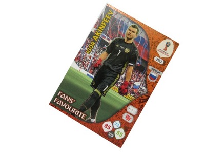 PANINI WORLD CUP RUSSIA 2018 KARTY PIŁKARSKIE FANS FAVOURITE AKINFEEV 392