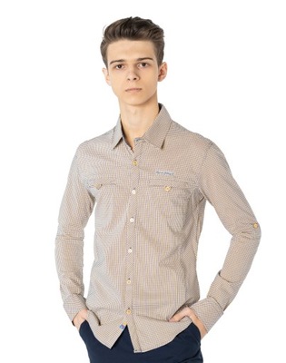 Koszula Męska Bawełniana Długi Rękaw 3701-1 r XL