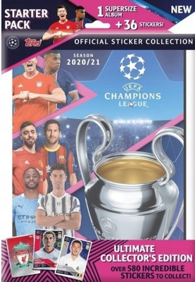 CHAMPIONS LEAGUE 2021 ALBUM Naklejki Zestaw Start