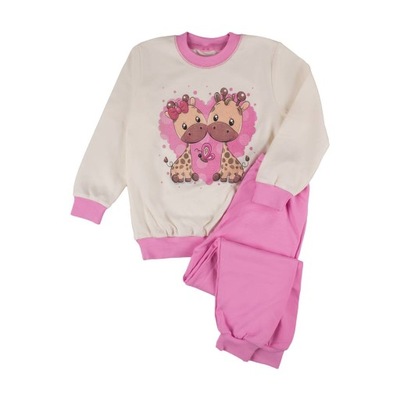 Dziewczęca piżama, różowa, żyrafy, Tup Tup, r. 122