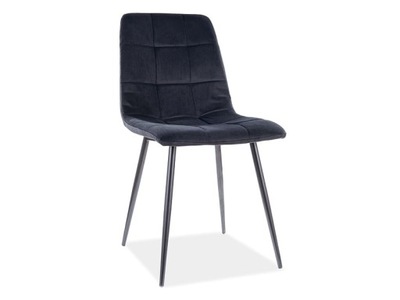 Krzesło tapicerowane welurowe MILA VELVET czarne