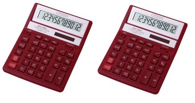 Kalkulator biurowy CITIZEN SDC-888XRD czerwony x2