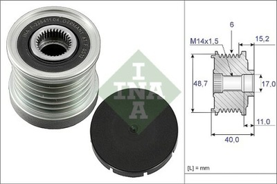 SANKABA GENERATORIAUS INA 535 0038 10 