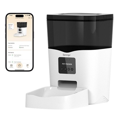 Inteligentny dozownik karmy 3L Sponge Pet Feeder Smart Wi-Fi Tuya