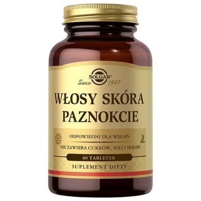 Solgar Włosy, Skóra, Paznokcie, 60 tabletek