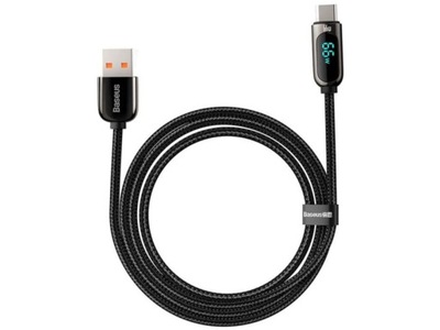 Kabel USB - USB Typ-C BASEUS Display 66W 1 m Czarny