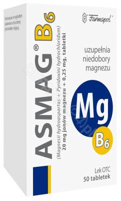 Asmag B6 magnez witamina B6 50 tabletek