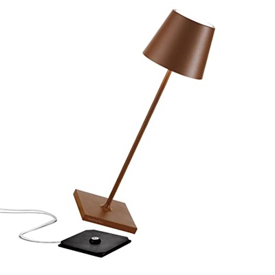 LAMPA STOŁOWA BIURKOWA ZAFFERANO LED BRĄZOWY 38 CM