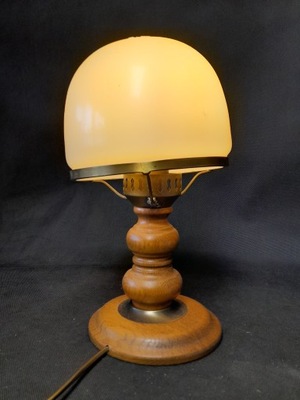 Lampa biurkowa drewniana