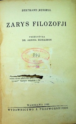 Zarys filozofji 1939 r.