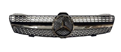 Mercedes cls w219 c219 04- przedlift решётка радиатора решётка радиатора diamond молдинг czarna фото №1