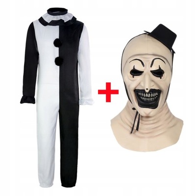 halloween maska Terrifier Art kostium klauna garn