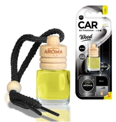 AROMA CAR WOOD zapach samochodowy BLACK butelka