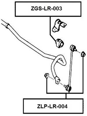 Резиновый элемент стабилизатора перед land rover freelander 06- фото №1