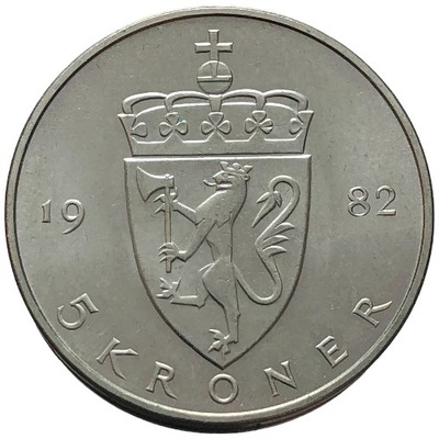89841. Norwegia, 5 koron, 1982r.