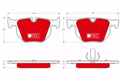 КОЛОДКИ HAM. BMW T. X5/X6 2,0-3,0 07- DTEC COTEC