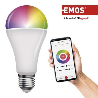 Żarówka LED EMOS GoSmart A65 E27 14W 1400lm / RGB / ściemnialna / Zigbee