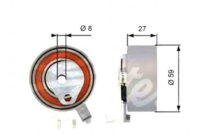 Gates ролик натяжна ремінь розподільного валу volvo c70 i фото №1
