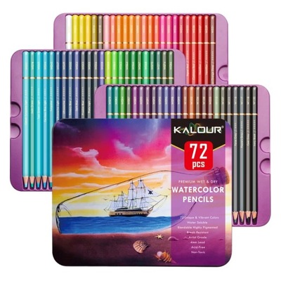 KALOUR 72 Color Art Examination Special Water-Soluble Colored Pencil