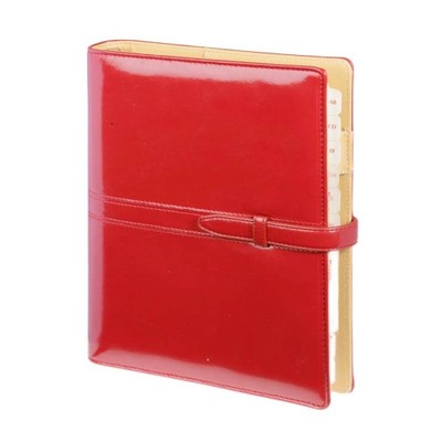 Organizer czerwony premium Werona wymienny wkład 17,5x23,5cm z kalendarzem