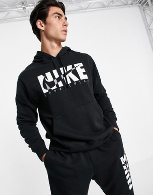 NIKE BLUZA MĘSKA CZARNA DRESOWA CASUAL M 1AAA