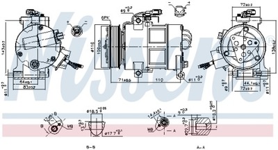 NISSENS 890249 КОМПРЕССОР, КОНДИЦИОНЕР